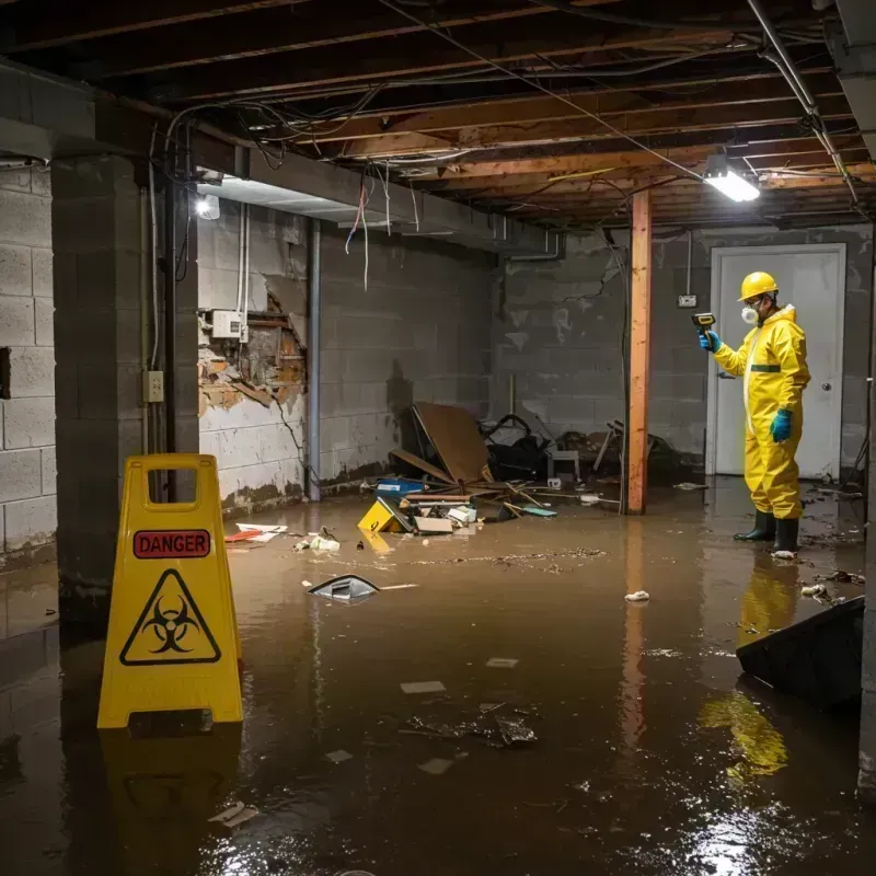 Flooded Basement Electrical Hazard in Greensburg, KY Property